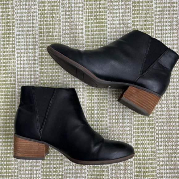 Dr. Scholl's Ankle Booties Tumbler Black Leather Heeled Boot SZ 7.5 - Picture 14 of 16